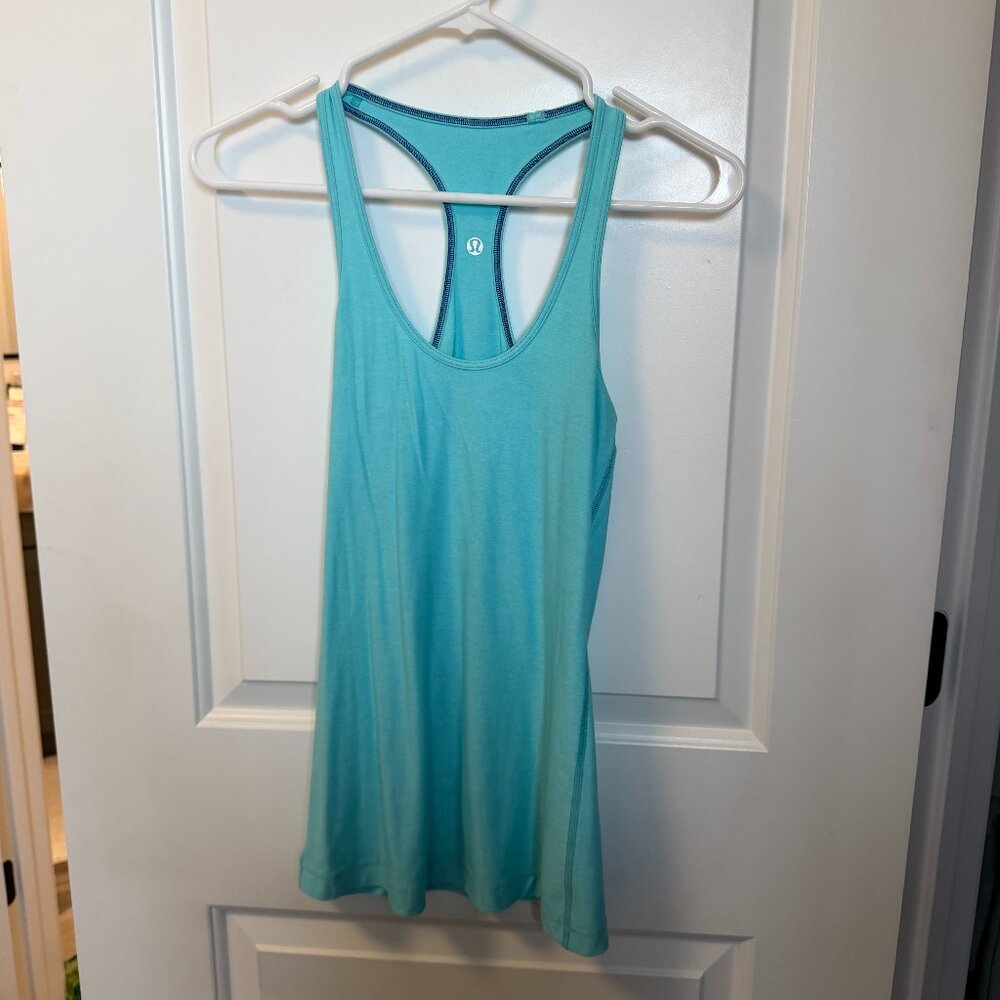 Lululemon Cool Racer Back Tank Light Blue